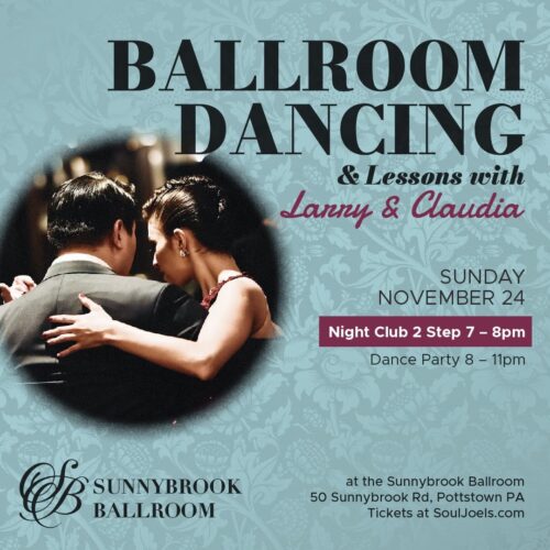 Ballroom, Latin, Swing, Hustle, Night Club and Country 2 Dance plus lessons w/ Larry and Claudia