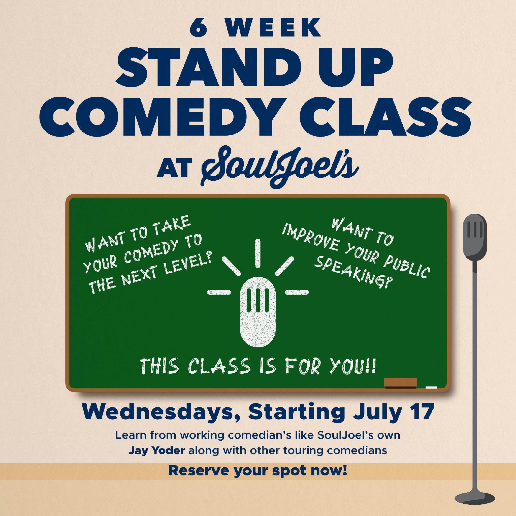 Stand Up Comedy Class at SoulJoel’s