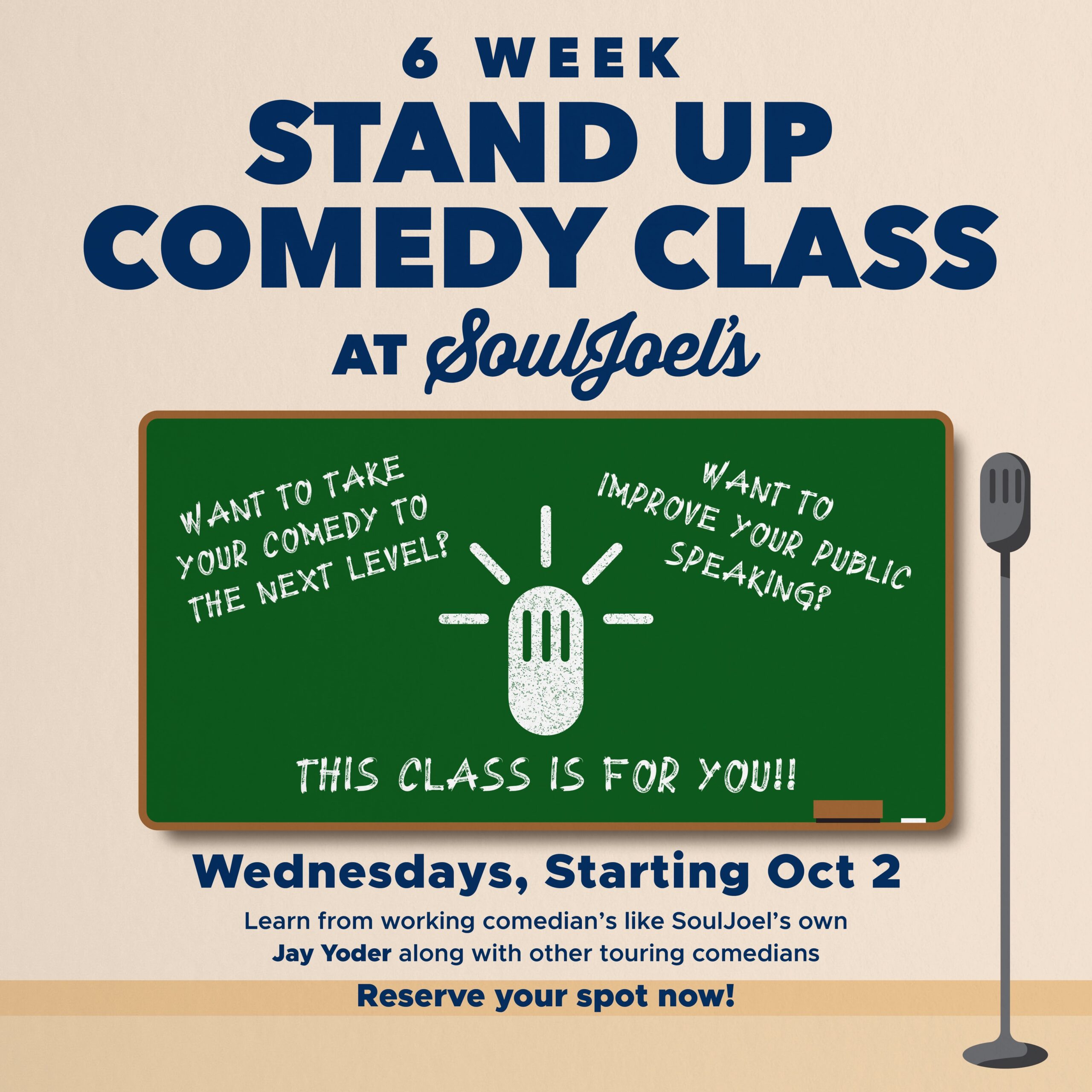 Stand Up Comedy Class at SoulJoel’s