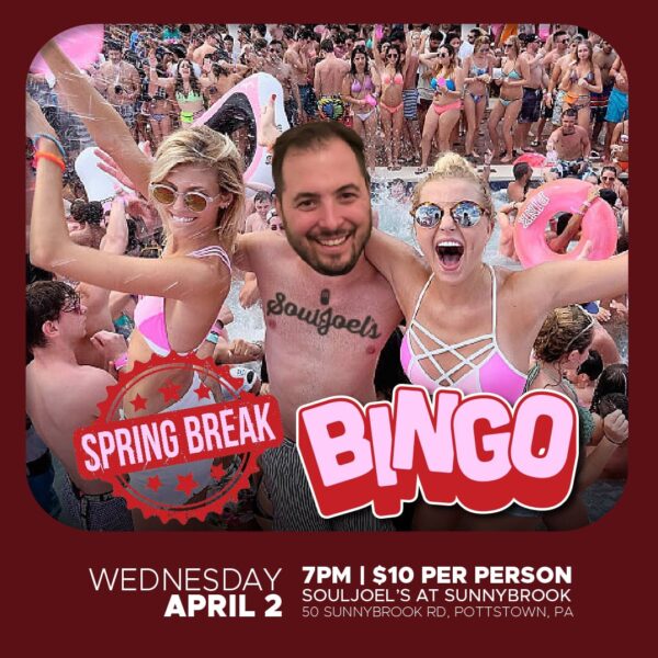 Spring Break themed Bingo at SunnyBrook (April 2nd)